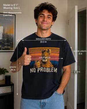 Vintage Style ALF No Problem Graphic T-Shirt Size L